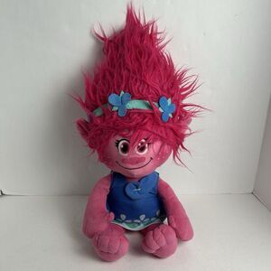 Dreamworks Trolls Princess Poppy Plush Pink Troll Doll 16” Stuffed Animal